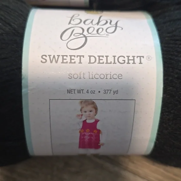 Baby Bee Sweet Delight Soft Licorice Yarn Crochet Knit Craft New - Picture 2 of 4